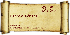 Diener Dániel névjegykártya